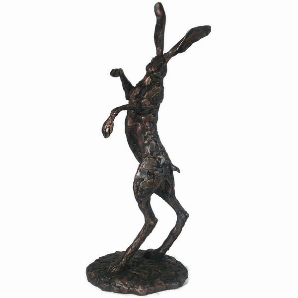 Dancing Hare Bronze Figurine by Paul Jenkins (Frith Sculpture)