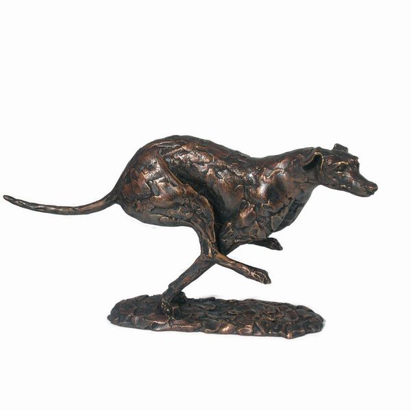 Greyhound Running Bronze Figurine by Paul Jenkins (Frith Sculpture