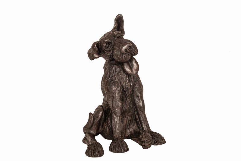 Happy Dog Bronze Figurine by Harriet Dunn (Frith Sculpture)