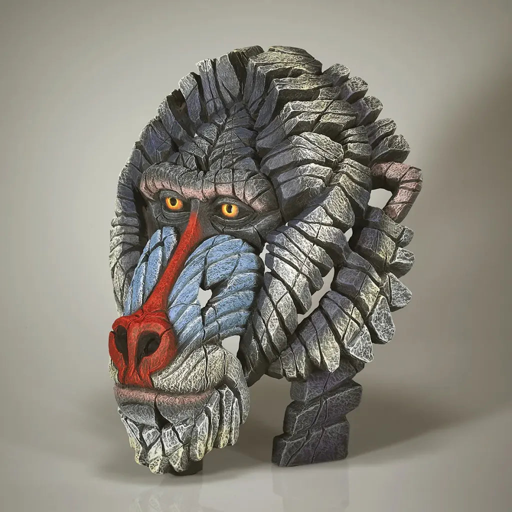 Edge Sculpture Mandrill Bust by Matt Buckley