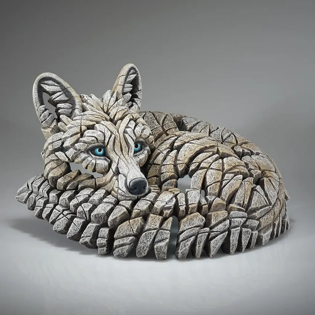Edge Sculpture Curled Up Artic Fox by Matt Buckley