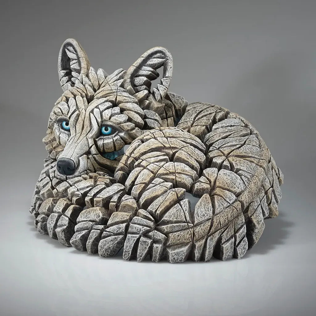 Edge Sculpture Curled Up Artic Fox by Matt Buckley
