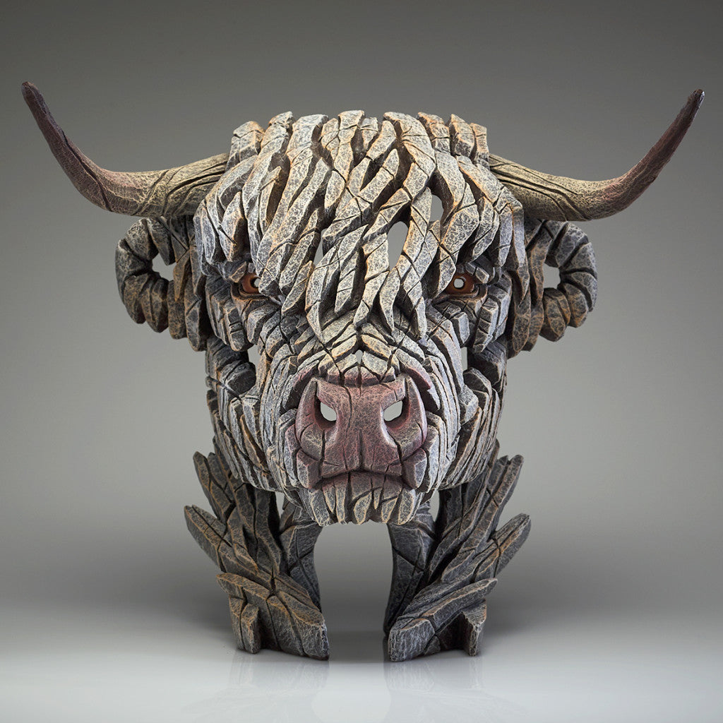 Edge Sculpture Highland Cow Bust