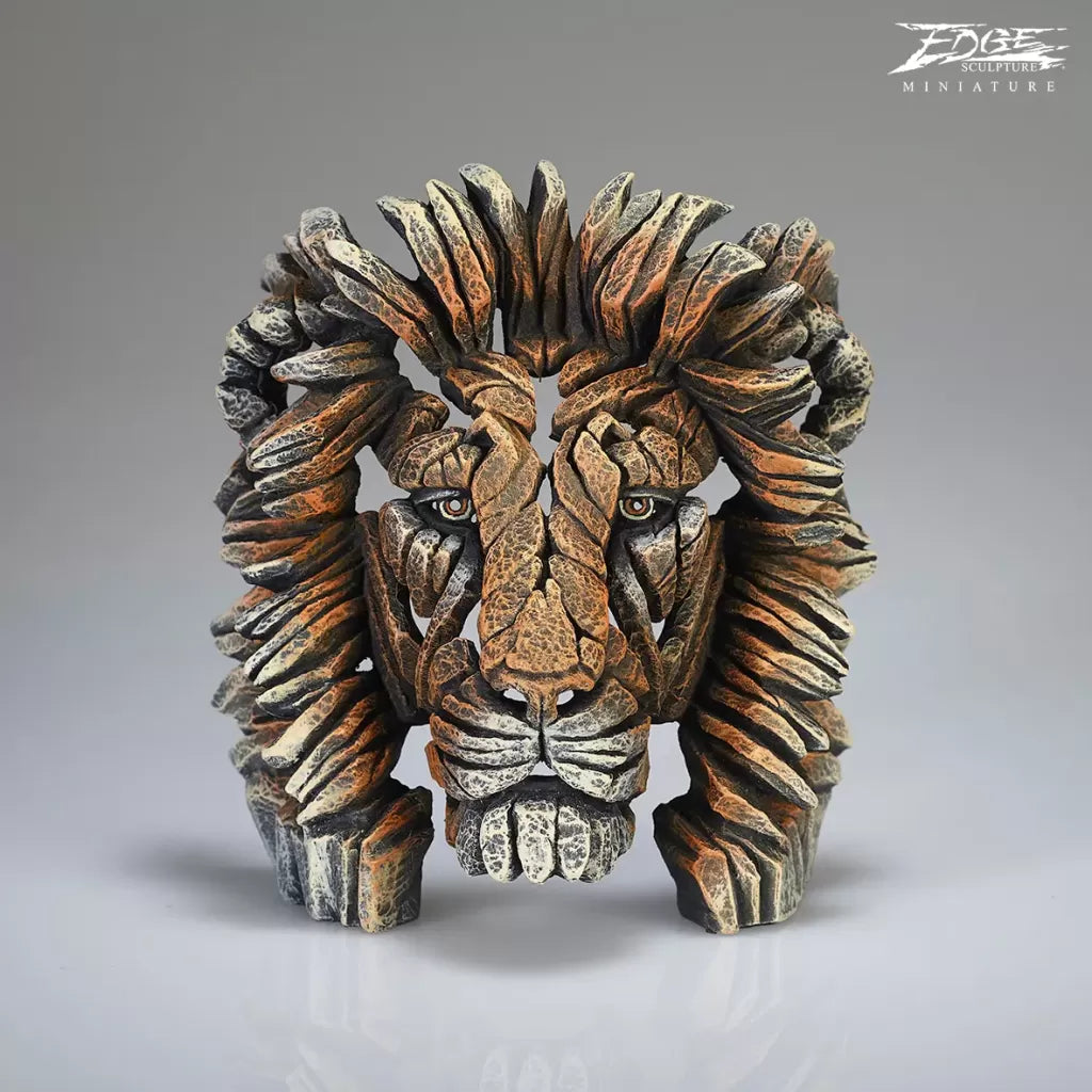 Edge Sculpture Miniature Lion Bust Savannah by Matt Buckley