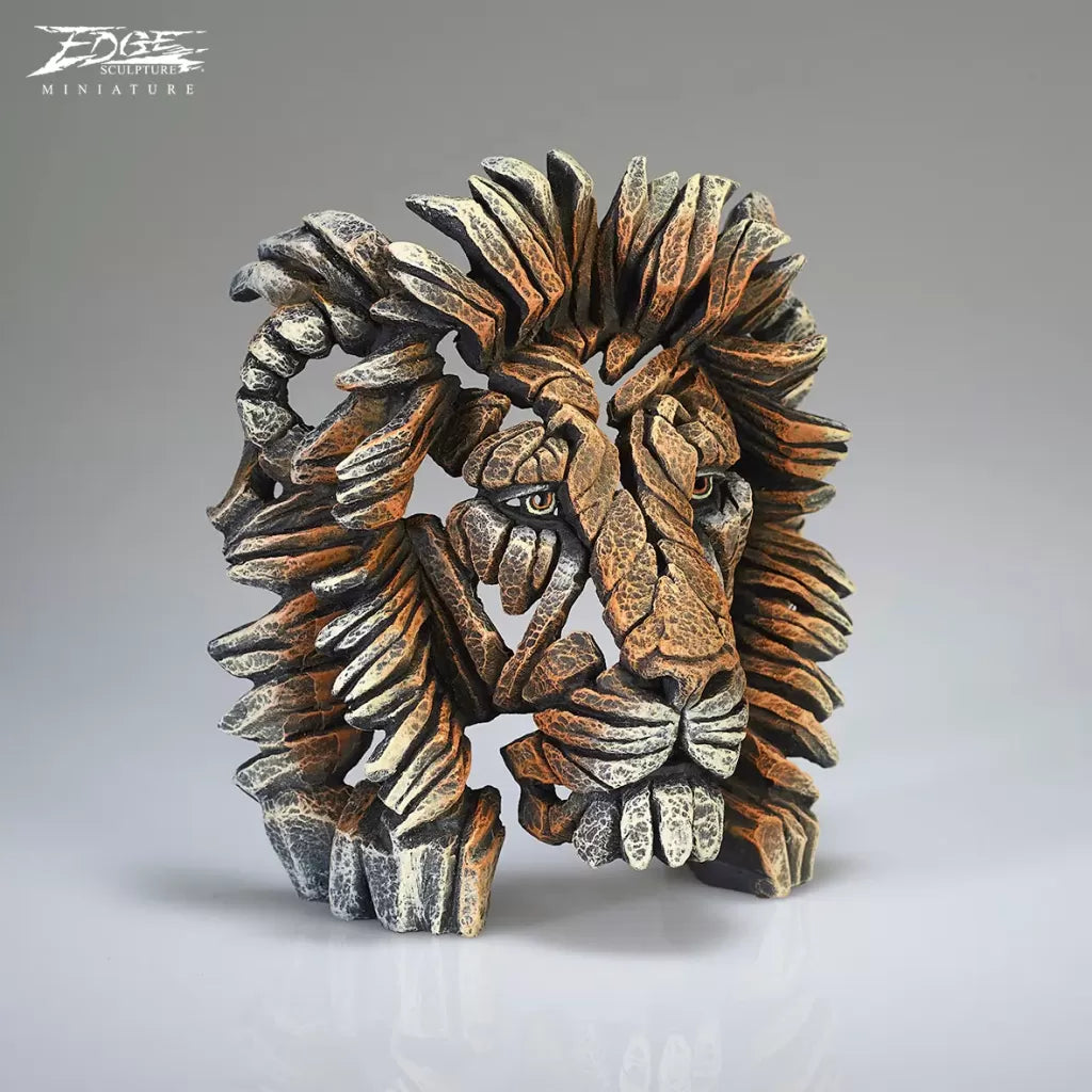 Edge Sculpture Miniature Lion Bust Savannah by Matt Buckley