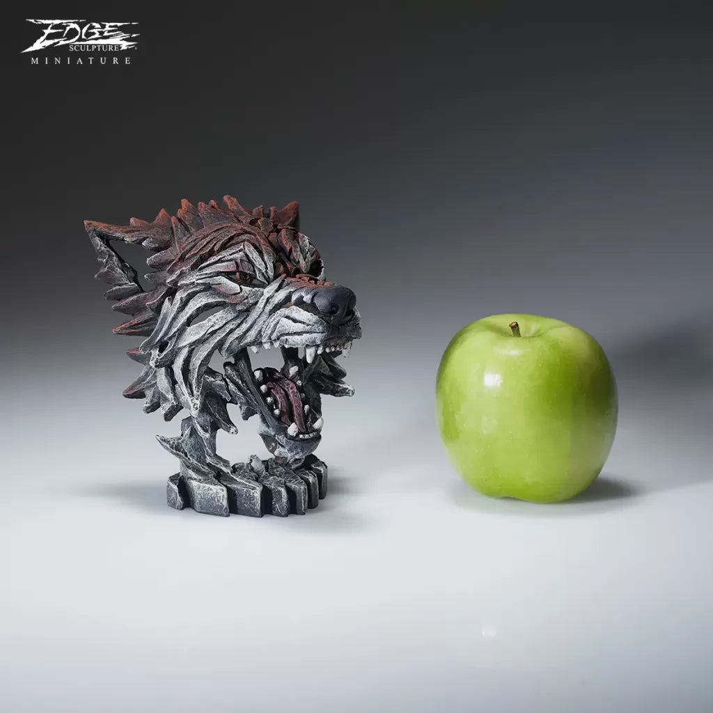 Edge Sculpture Miniature Wolf Bust Timber by Matt Buckley