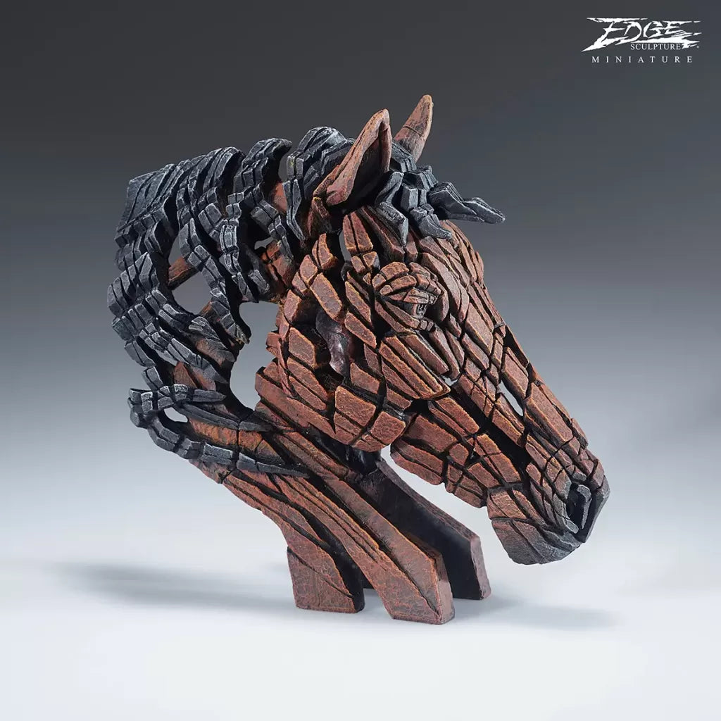 Edge Sculpture Miniature Horse Bust Bay by Matt Buckley