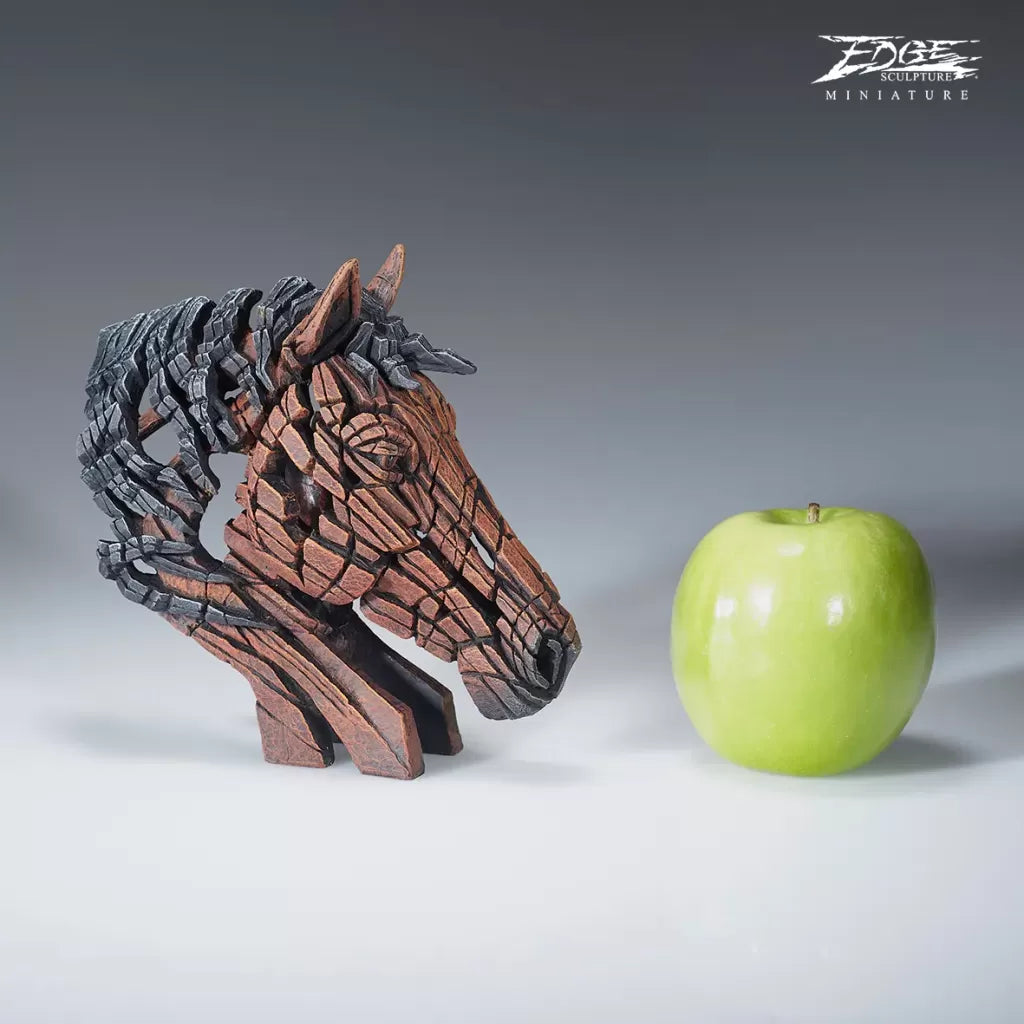 Edge Sculpture Miniature Horse Bust Bay by Matt Buckley