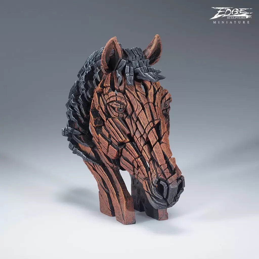 Edge Sculpture Miniature Horse Bust Bay by Matt Buckley