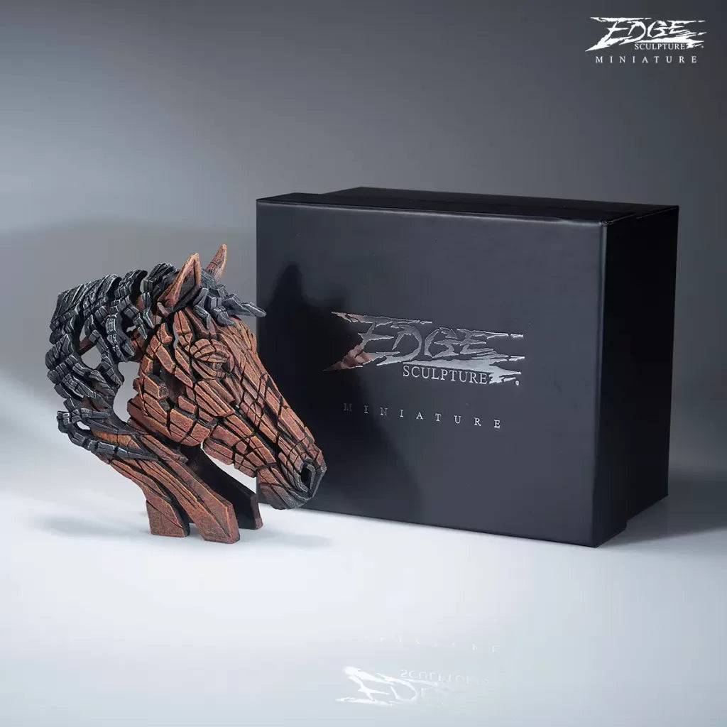 Edge Sculpture Miniature Horse Bust Bay by Matt Buckley