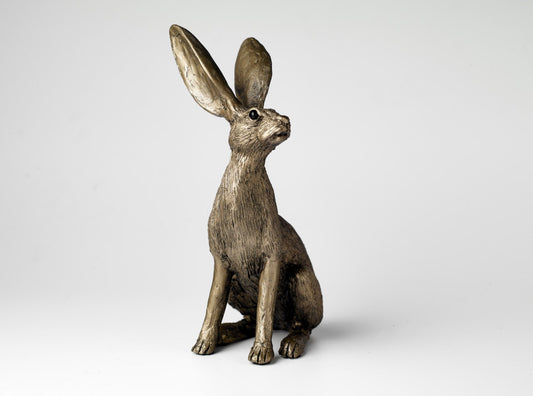 Hare Bronze Figurine by Jonny Sanders Paws Down (Frith Sculpture)