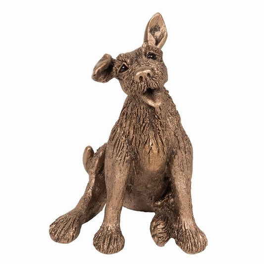 Eddie Happy Terrier Bronze Dog Figurine by Harriet Dunn (Frith MINIMA)