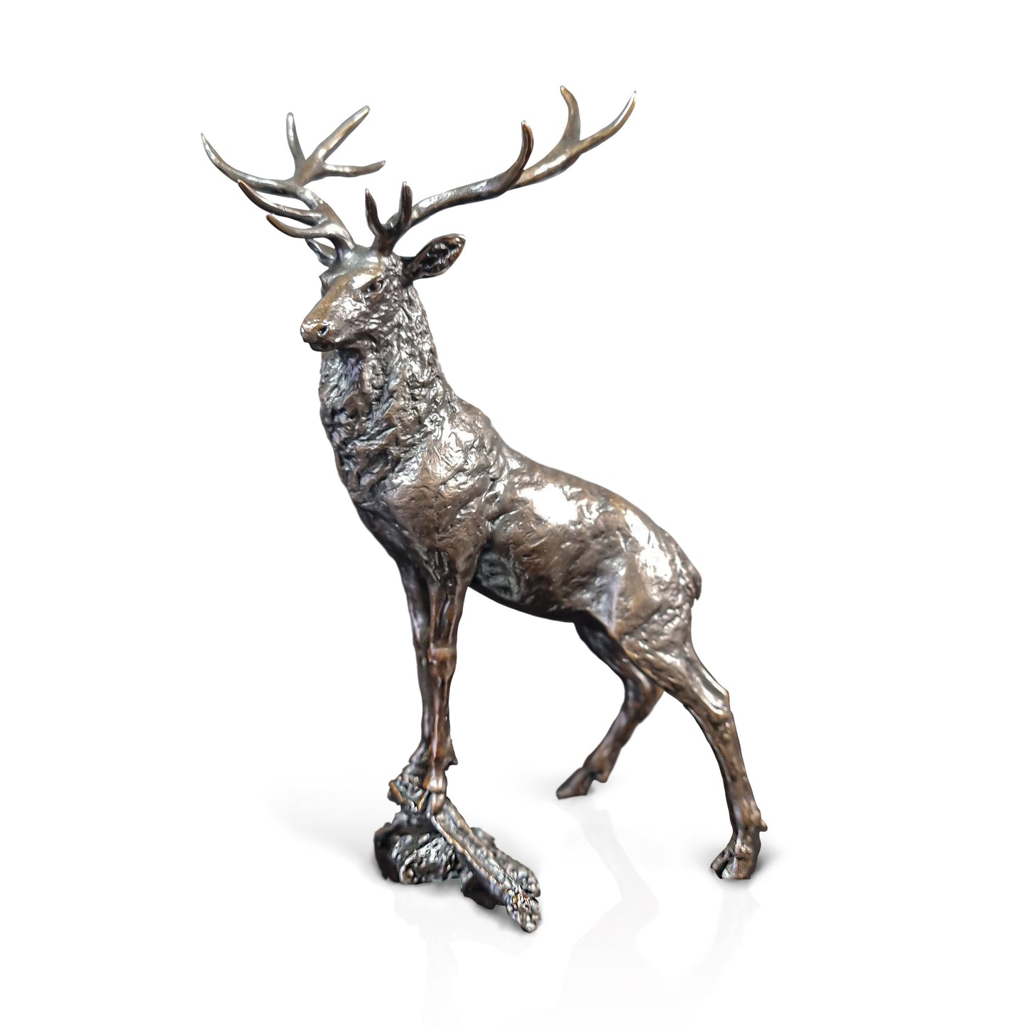 The Leader Bronze Stag Sculpture by Michael Simpson