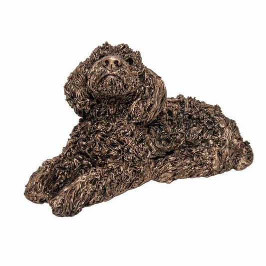 Jake Labradoodle Bronze Dog Figurine by Veronica Ballan (Frith Sculpture)