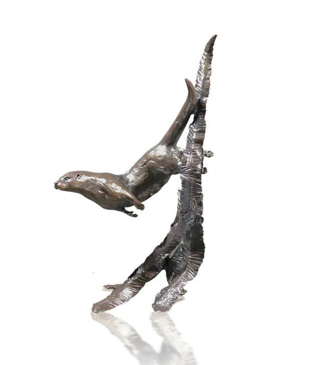 Small Otter - Michael Simpson (Limited Edition Solid Bronze Sculpture) animal 2024 figurine home decor anniversary gift