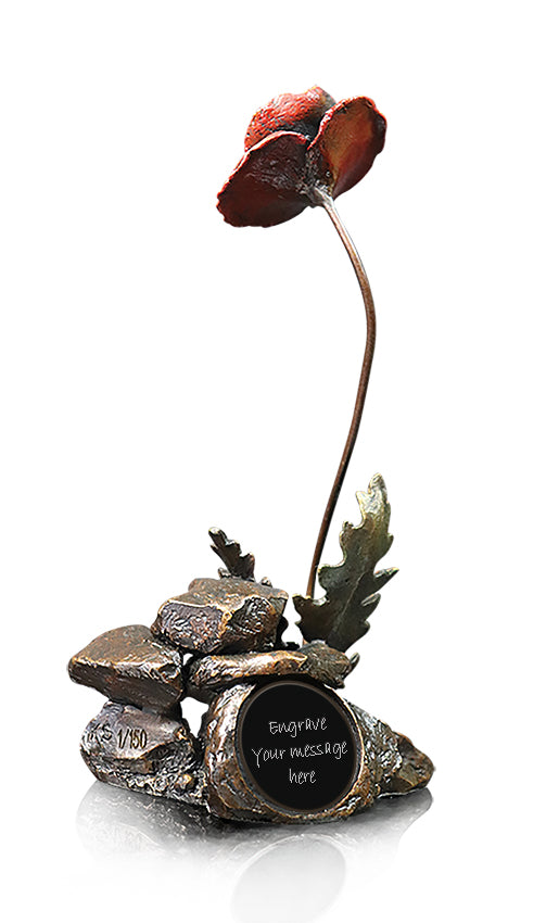 Personalised Poppy Bronze Sculpture by Michael Simpson (Limited Edition)