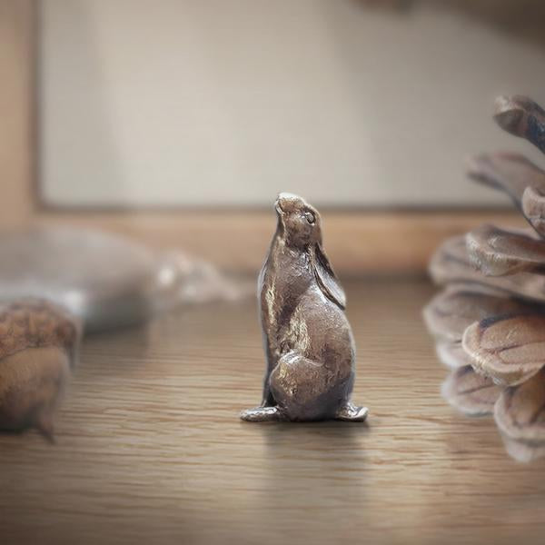 Butler & Peach Miniatures - Bronze Moongazing hare