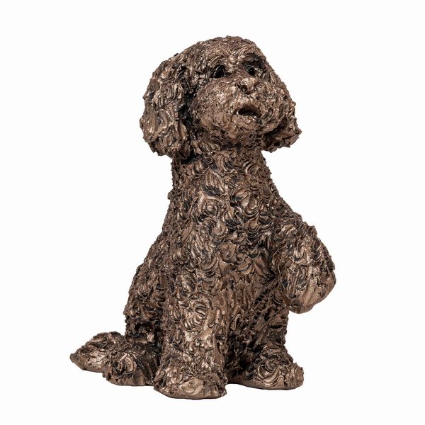 Bella Cockapoo Begging Bronze Dog Figurine by Adrian Tinsley (Frith MINIMA)