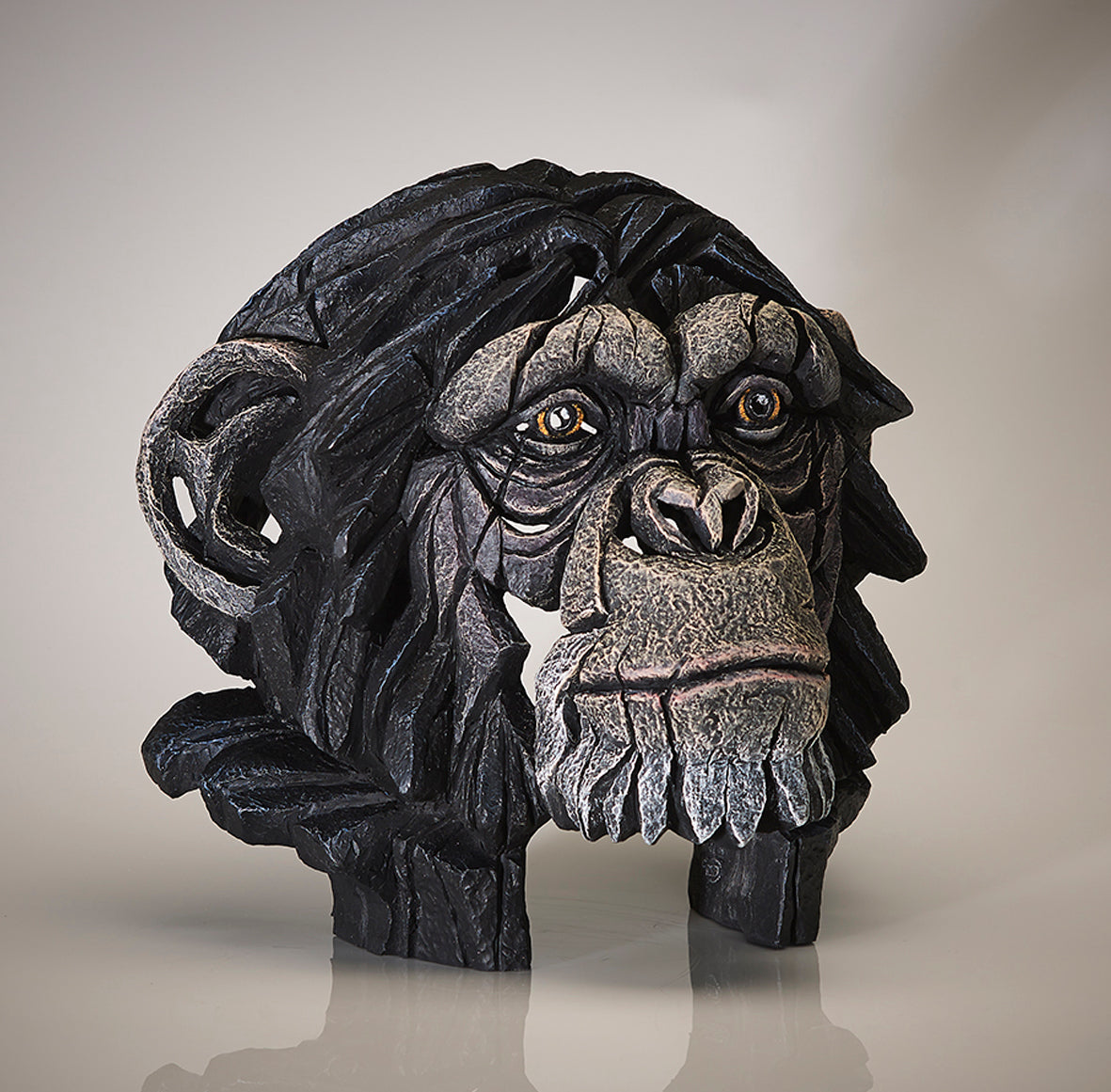 Edge Sculpture Chimpanzee Bust by Matt Buckley