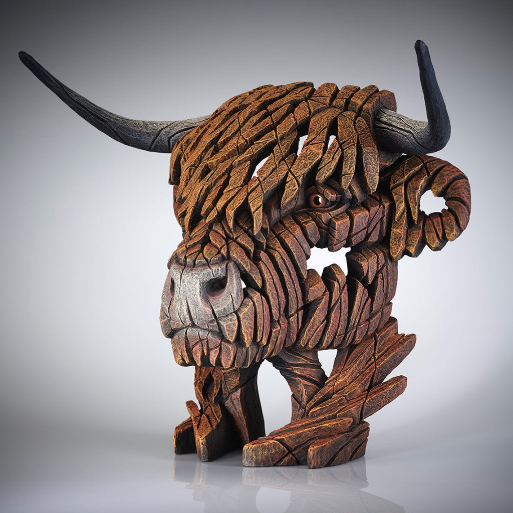 Edge Sculpture Highland Cow Bust by Matt Buckley
