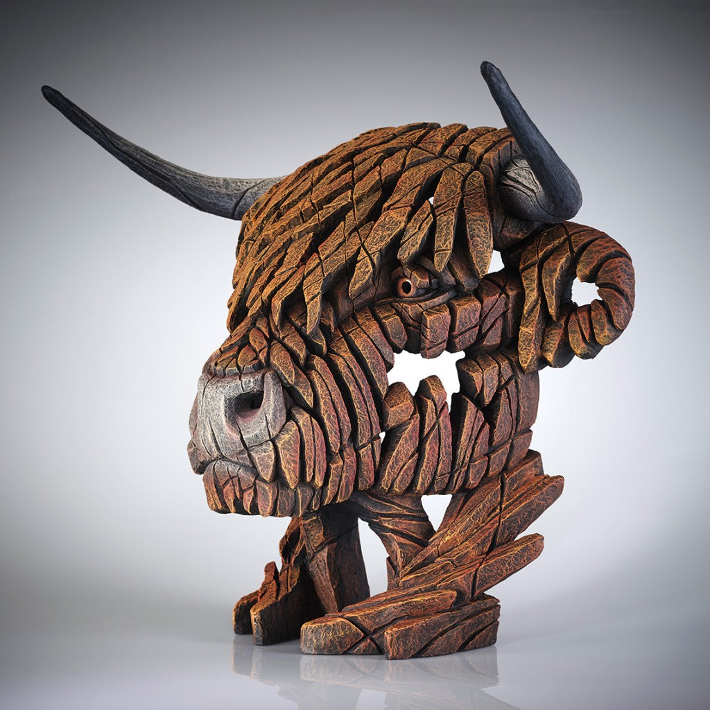 Edge Sculpture Highland Cow Bust by Matt Buckley