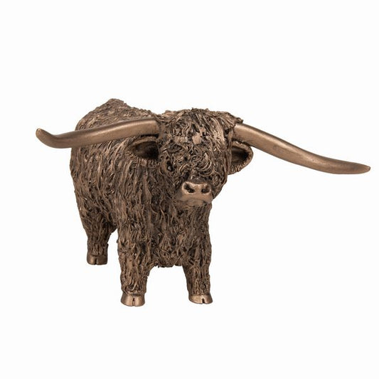 Highland Bull Standing Bronze Sculpture by Veronica Ballan (Frith Sculpture)