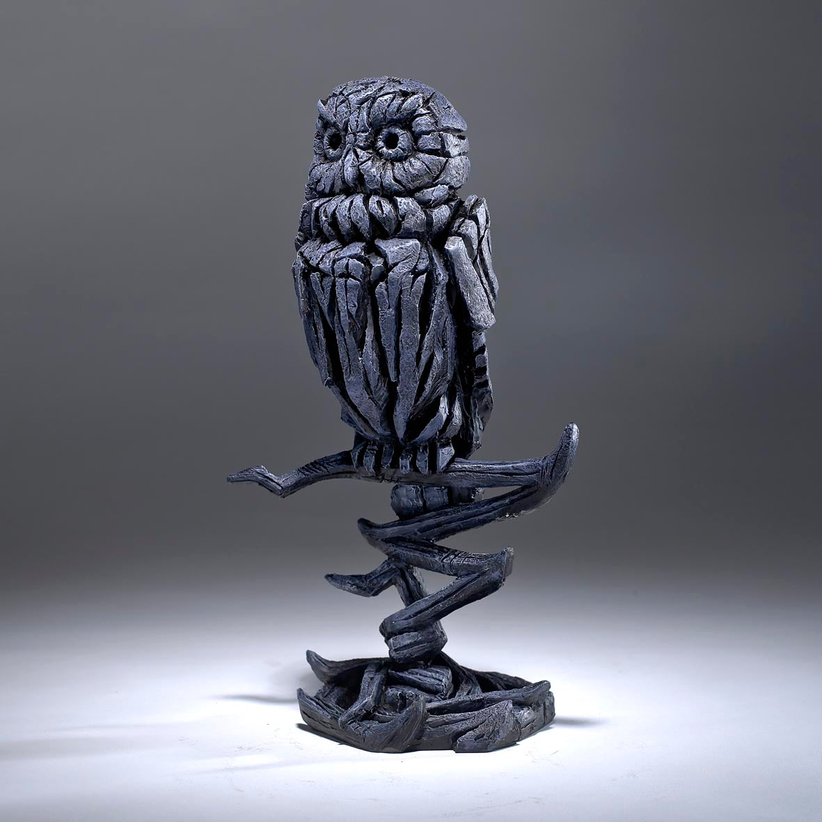 Edge Sculpture Owl - Midnight Blue by Matt Buckley