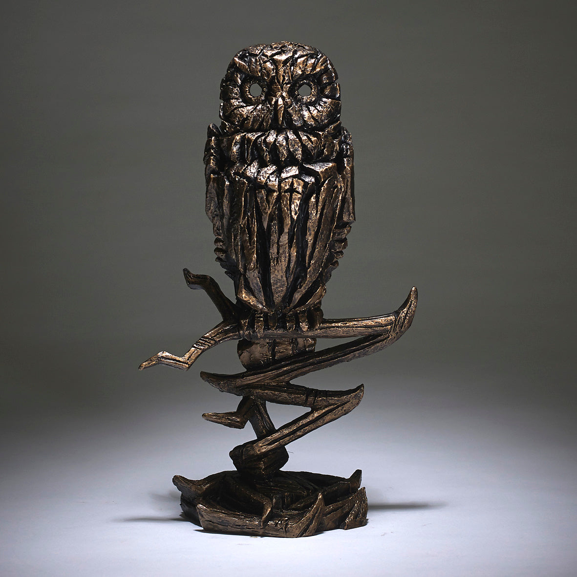 Edge Sculpture Owl - Golden