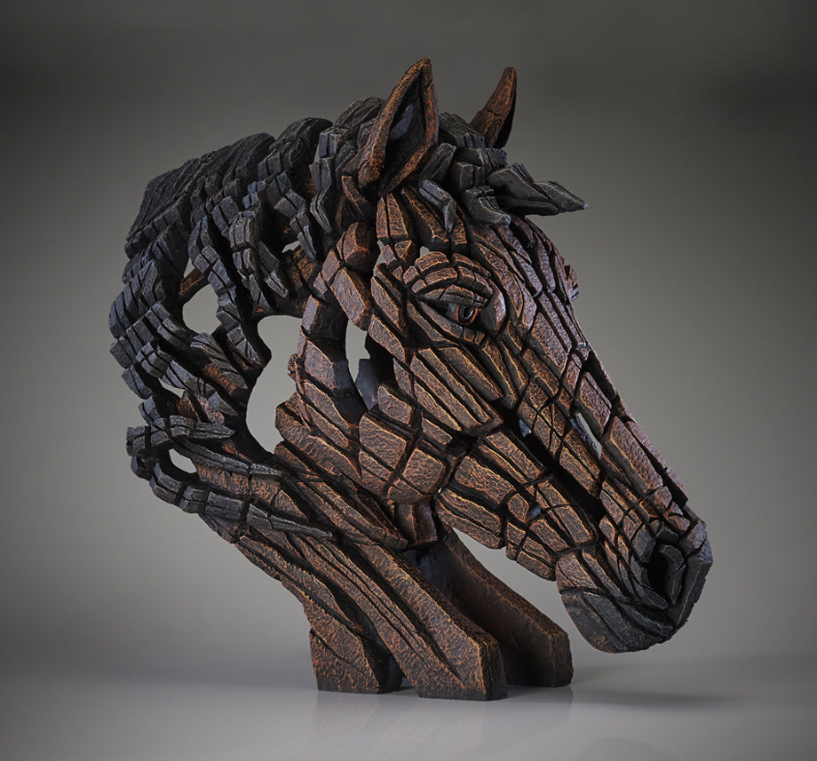Edge Sculpture Horse Bust - Bay