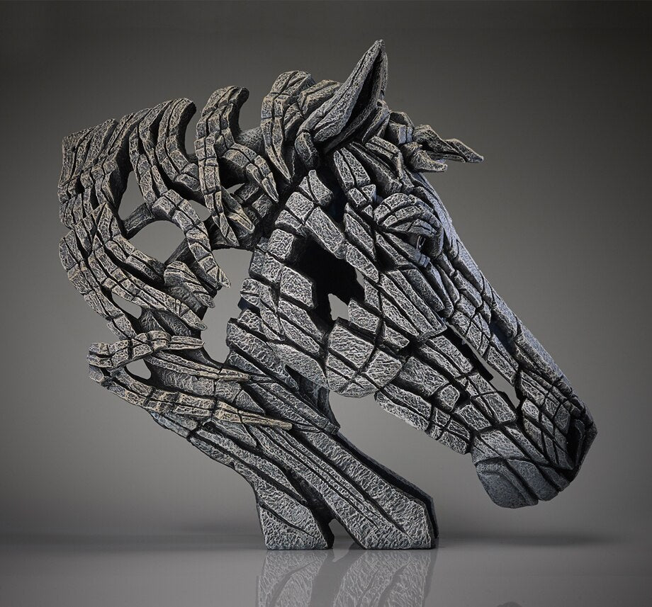 Edge Sculpture Horse Bust White by Matt Buckley