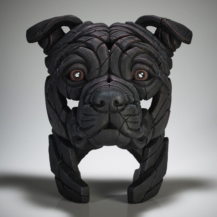Edge Sculpture Staffordshire Bull Terrier - Black by Matt Buckley