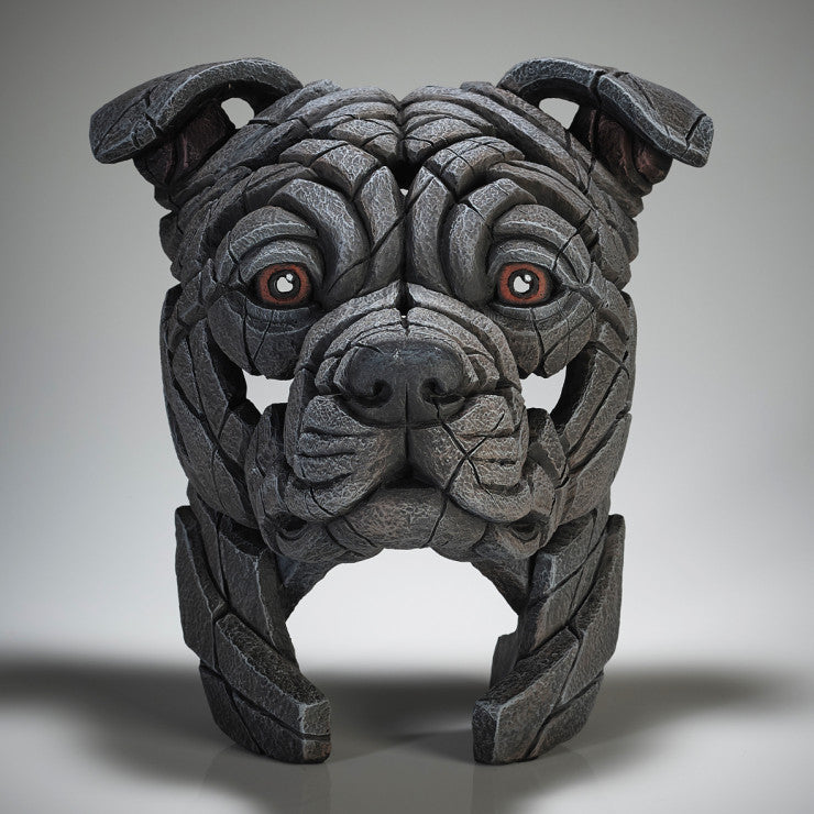 Edge Sculpture Staffordshire Bull Terrier - Blue by Matt Buckley