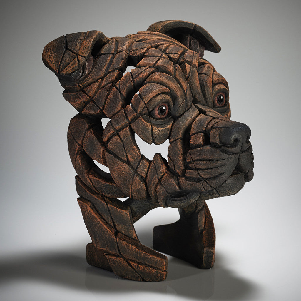 Edge Sculpture Staffordshire Bull Terrier - Brindle by Matt Buckley