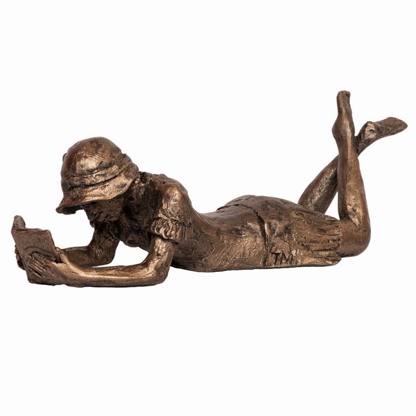 Virginia Girl Reading Bronze Sculpture by Thomas Meadows (Frith Sculpture)