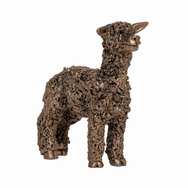 Alpaca Standing Small Bronze Figurine by Veronica Ballan for Frith MINIMA