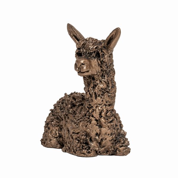 Alpaca Sitting Bronze Figurine by Veronica Ballan Frith MINIMA