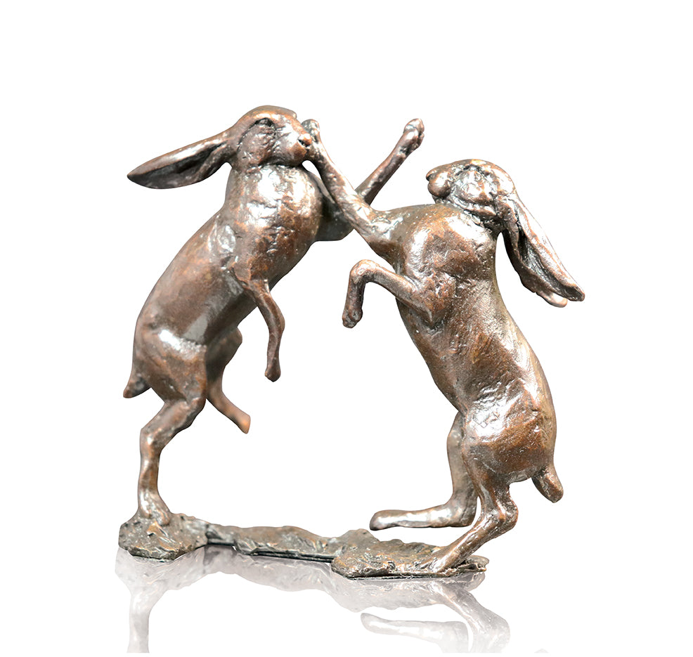 Richard Cooper Solid Bronze Hares Figurines (Limited Editions)
