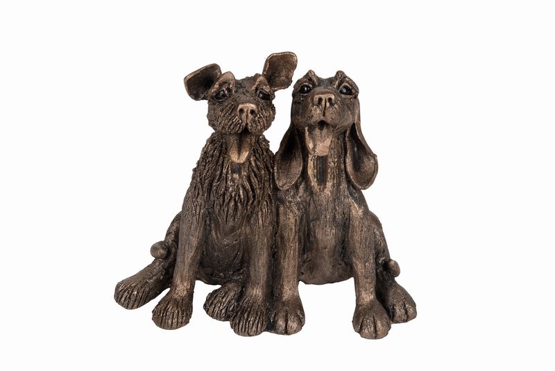 Bronze Dog Figurines by Frith Sculpture