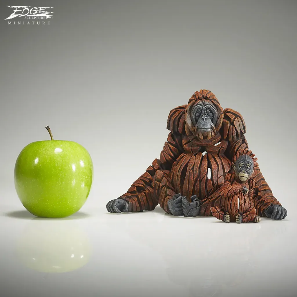 Edge Sculpture Miniature Orangutan with Baby (Set of 2) by Matt Buckley