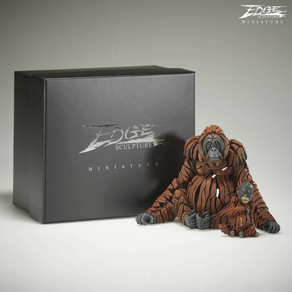 Edge Sculpture Miniature Orangutan with Baby (Set of 2) by Matt Buckley