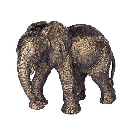 Baby Elephant Bronze Figurine by Juliet Collins Frith Sculpture