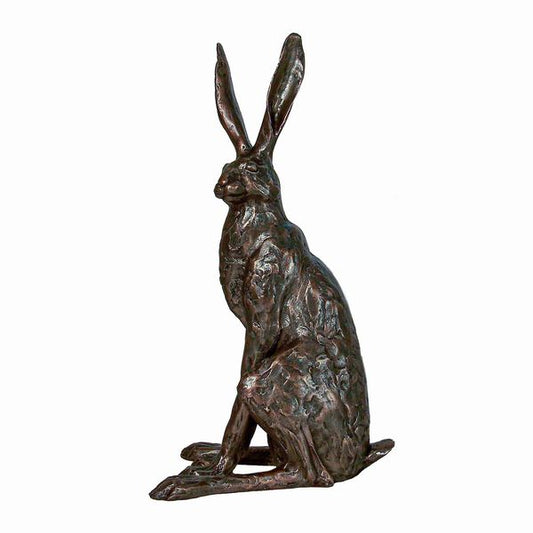 Sitting Hare Bronze Figurine by Paul Jenkins (Frith Sculpture)