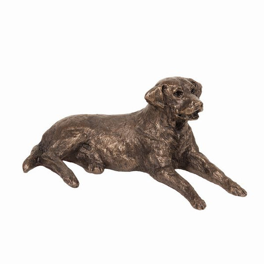 Labrador Lying Down Bronze Figurine by Mitko Kavrikov (Frith Sculpture)