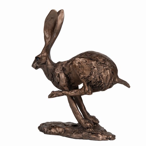 Hurricane Hare Bronze Hare Figurine by Paul Jenkins (Frith Sculpture)