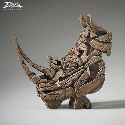 Edge Sculpture Miniature Rhinoceros Bust by Matt Buckley