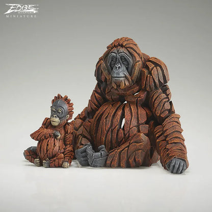 Edge Sculpture Miniature Orangutan with Baby (Set of 2) by Matt Buckley