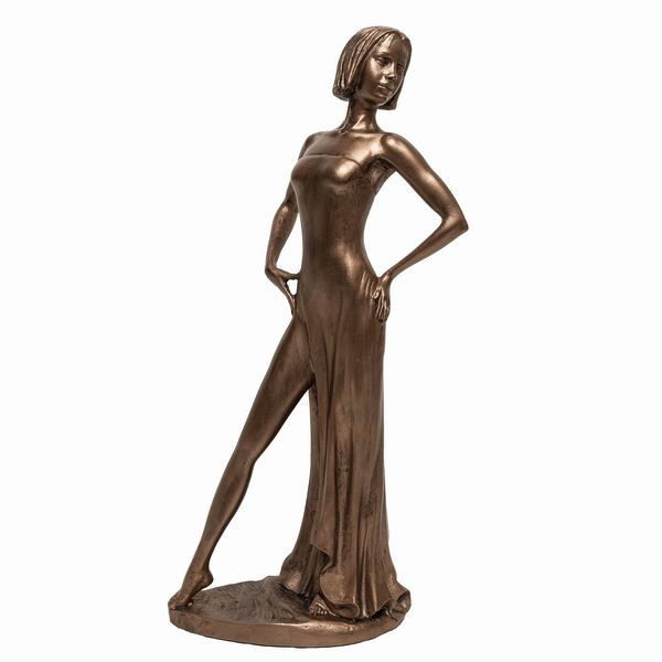 Olivia - Elegant Lady Bronze Sculpture by Mitko Kavrikov (Frith Sculpture)