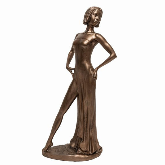 Olivia - Elegant Lady Bronze Sculpture by Mitko Kavrikov (Frith Sculpture)