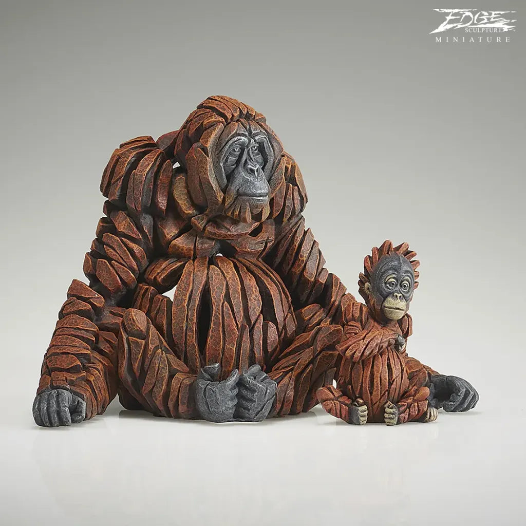 Edge Sculpture Miniature Orangutan with Baby (Set of 2) by Matt Buckley