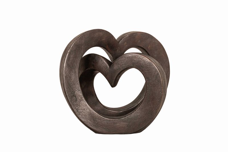 Love Forever Bronze Love Heart Sculpture by Adrian Tinsley (Frith Sculpture)